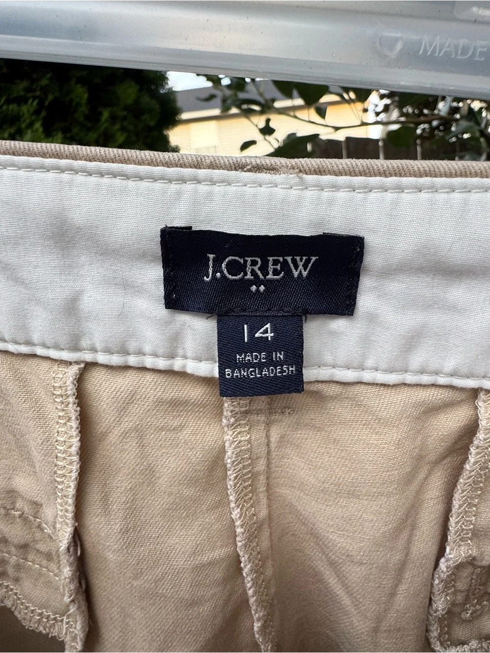 J.Crew Women’s Chino Shorts – Size 14 – Khaki Beige
